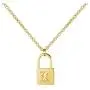 MEMGIFT 18K Real Gold Dainty Initial Lock Necklace Cute Simple Minimalist Personalized Jewelry Letter Engraved for Girlfriend Wife Mom Daughter Best Friend Sister Fiancee MEMGIFT 18K Real Gold Dainty Initial Lock Necklace Cute Simple Minimalist Personalized Jewelry Letter Engraved for Girlfriend Wife Mom Daughter Best Friend Sister Fiancee
