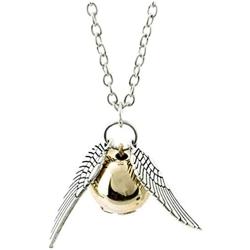 ZST Jewelry Harry Potter Golden Little Tuna Quicksilver Golden Pearl Necklace Best Gift for Harry Potter Fans (Silver)