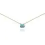 Yellow Gold Flashed Sterling Silver Solitaire Choker Necklace Made with Swarovski Crystal Yellow Gold Flashed Sterling Silver Solitaire Choker Necklace Made with Swarovski Crystal