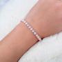 CiNily Adjustable Silver Plated Opal Tennis Bracelet for Women Girls - Fashion Jewelry Gift | Opal Bracelets in Sterling Silver,Rose Gold and Yellow Gold Plating