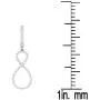 Dazzlingrock Collection 0.10 Carat (ctw) Round White Diamond Ladies Infinity Dangling Drop Earrings 1/10 CT, Sterling Silver Dazzlingrock Collection 0.10 Carat (ctw) Round White Diamond Ladies Infinity Dangling Drop Earrings 1/10 CT, Sterling Silver