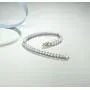 FANCIME October Birthstone Sterling Silver White Opal Tennis Bracelet 4 Prong 42 Created Fire Opal Stones Fine Jewelry for Women Girls 7 inch Length 4mm Width