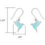 Boma Jewelry Sterling Silver Blue Resin Bird Dangle Earrings