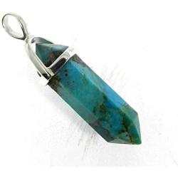 Shilpi Impex Choose Your Color Gemstone Solid 925 Sterling Silver Double Terminated Bail Pencil Point Pendant