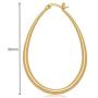 Highstreet Sterling Silver plated oval large hoop earrings for women | easy to wear and Hypoallergenic| silver or gold plated you choose | click top