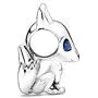 PANDORA Blue-Eyed Fox, Blue Crystal & Black Enamel 925 Sterling Silver Charm - 799096C01