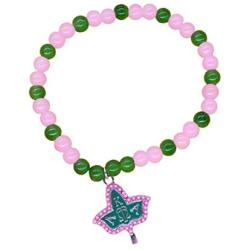 Detailed Alpha Kappa Alpha Paraphernalia Sorority Gifts Ivy Charm Bracelet Gift for Her