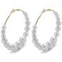 Gold Pearl Hoop Earrings for Women Fashion Lightweight Pearl Earrings Drop Dangle Earrings for Girls Jewelry Gifts