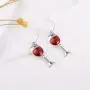 Red Wine Glass Dangle Earrings Dainty Unique Handmade Metal Earrings for Women Girls Jewelry Red Wine Glass Dangle Earrings Dainty Unique Handmade Metal Earrings for Women Girls Jewelry