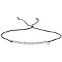 Lcherry Unbiological Sister Morse Code Bracelet Initial A to Z Disc Charm Morse Code Bracelet Beads on Adjustable Silk Cord Inspirational Gift for Women