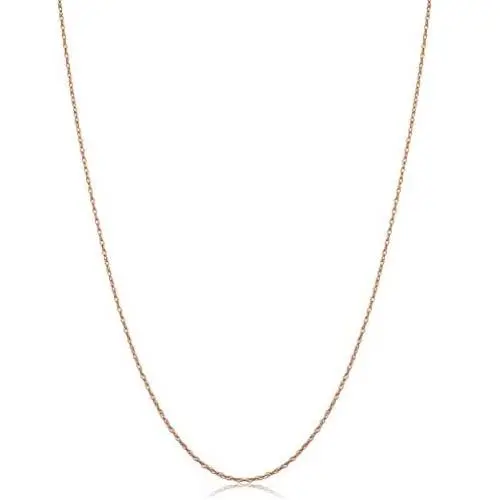 Kooljewelry 14k Rose Gold Dainty Rope Chain Necklace (0.7 mm) Kooljewelry 14k Rose Gold Dainty Rope Chain Necklace (0.7 mm)