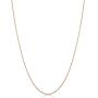 Kooljewelry 14k Rose Gold Dainty Rope Chain Necklace (0.7 mm)