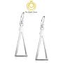 Big Apple Hoops - Mothers Day High Polish Sterling Silver Geometric Triangle Drop Dangle Lightweight Plain Earrings Made from Genuine Solid 925 Sterling Silver Special Fashion Gifts for Men, Teens, Women