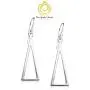 Big Apple Hoops - Mothers Day High Polish Sterling Silver Geometric Triangle Drop Dangle Lightweight Plain Earrings Made from Genuine Solid 925 Sterling Silver Special Fashion Gifts for Men, Teens, Women
