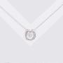 VENSERI 925 Sterling Silver Horseshoe Necklace Lucky Horseshoe Love Heart Pendant Necklace Cubic Zircon Heart Lucky Horseshoe Necklace