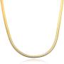 MOWOM 6.0mm Wide Silver Gold Color Mens Chain Necklace for Women Boys Kids Water Resistant Stainless Steel Snake Men Necklace Chain Link Necklace Thin