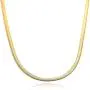 MOWOM 6.0mm Wide Silver Gold Color Mens Chain Necklace for Women Boys Kids Water Resistant Stainless Steel Snake Men Necklace Chain Link Necklace Thin