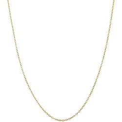 Bling For Your Buck 18K Gold Flashed Sterling Silver 1.2mm Very Thin Italian Cable Chain Necklace 14'' - 36''