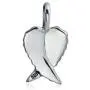 Personalize Engravable Amulet Feathered Guardian Angel Wing Heart Pendant Necklace For Women Teen Antiqued 925 Sterling Silver SM MED LG