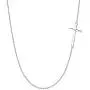 EleQueen 925 Sterling Silver Sideways Cross Pendant Choker Necklace Christian Jewelry Gifts for Mother Women Girls