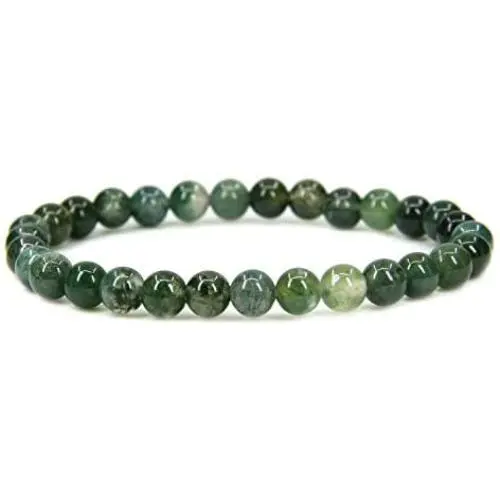 Handmade Gem Semi Precious Gemstone 6mm Round Beads Stretch Bracelet 7'' Unisex Handmade Gem Semi Precious Gemstone 6mm Round Beads Stretch Bracelet 7'' Unisex