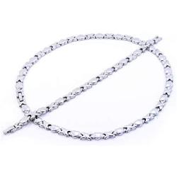 Womens XOXO Hugs And Kisses Necklace And Bracelet Set 18/20 inches Multi Color (Gold, Silver, Two Tone, Three Tone)