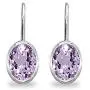 Sterling Silver Genuine or Synthetic Gemstone 7x5mm Oval Bezel-Set Dainty Leverback Earrings Sterling Silver Genuine or Synthetic Gemstone 7x5mm Oval Bezel-Set Dainty Leverback Earrings