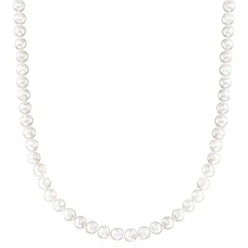 Ross-Simons 6-7mm Cultured Pearl Necklace With Sterling Silver Magnetic Clasp Ross-Simons 6-7mm Cultured Pearl Necklace With Sterling Silver Magnetic Clasp
