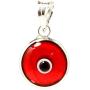 MIZZE Made for Luck Authentic 925 Sterling Silver 10 MM Round Glass Evil Eye Charm Turkish Protection Pendant DIY - 14 Colors to Choose from