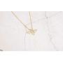 La Menagerie Bee Gold Origami Jewelry - Gold Geometric Chain Necklace – 18 Karat Plated Gold Necklace for Women & Girls – Stylish Bee Pendant Necklace