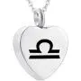 misyou 12 Constellations Cremation Heart Pendant Memorial Necklace Ashes Urn Keepsake Funeral Jewelry misyou 12 Constellations Cremation Heart Pendant Memorial Necklace Ashes Urn Keepsake Funeral Jewelry