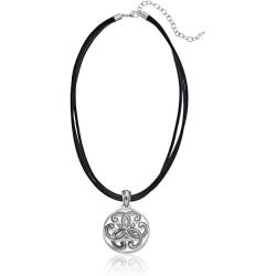 Napier ''Summer Breeze'' Silver-Tone Antiqued Pendant Necklace, 16'' + 3'' Extender