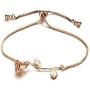 JczR.Y Fashion Red Rose Chain Bracelet Charm for Women Simple Temperament Flower Bracelet Link Ornaments Jewelry