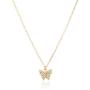 W WOOGGE Gold Layered Necklace Butterfly Choker Chain Gift Jewelry for Women and Girls