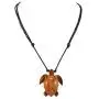 BlueRica Hand Carved Wood Sea Turtle Pendant on Adjustable Black Rope Cord Necklace BlueRica Hand Carved Wood Sea Turtle Pendant on Adjustable Black Rope Cord Necklace