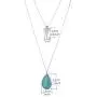 Lux Accessories Womens Stone Teardrop & Arrowhead Double Layered Necklace Set Lux Accessories Womens Stone Teardrop & Arrowhead Double Layered Necklace Set