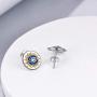YFN Sterling Silver Evil Eye Earrings Greek Protection Jewelry Gifts for Women Ladies