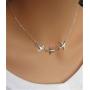 Flying Three Little Bird Necklaces.Cute Swallow Sparrow Necklace, Dove Hummingbird Animal Pendant Necklace for Women Girls Jewelry