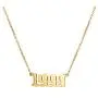 Joycuff Birthday Year Necklace for Women 18K Gold Plated Stainless Steel Birth Year Number Pendant Necklace Memorable Anniversary Jewelry for Girls