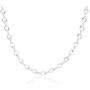 Michael Zweig Sterling Silver Diamond Cut Graduated Round Link Necklace