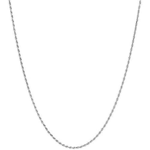 Verona Jewelers 925 Sterling Silver Diamond-Cut Rope Chain Solid Link Necklace 2MM 2.5MM 3MM- Braided Twist Necklace, Men Women Boys Girls, Jewelry Accessories Made in Italy, 14-36