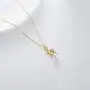 Heart-Shaped Music Note Pendant Necklace with Moissanite and Pearl, 10K 14K 18K Yellow Gold Necklace Jewelry for Women/Girls/Party/Anniversary Day/Birthday
