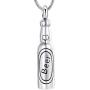 memorial jewelry Beer Bottle Cremation Jewelry Urn Necklace Pendant Memorial Ash Jewelry Keepsake Jewelry for Ashes