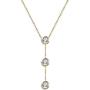 Jude Jewelers Stainless Steel Cubic Zircon Solitaire V Shape Chain Collar Necklace