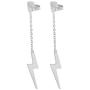 Edforce Stainless Steel Womens Girls Teens Earrings Lightning Bolt Dangle, 60mm/2.4in