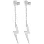 Edforce Stainless Steel Womens Girls Teens Earrings Lightning Bolt Dangle, 60mm/2.4in Edforce Stainless Steel Womens Girls Teens Earrings Lightning Bolt Dangle, 60mm/2.4in