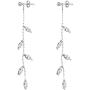 SLUYNZ 925 Sterling Silver Droplet Threader Earrings Chain for Women Teen Girls Olive Leaves Dangle Earrings