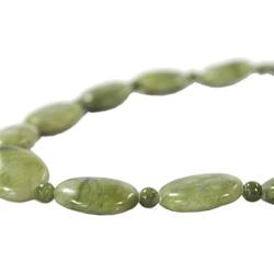 Connemara Marble Women’s Oval Bead Necklace Made in Ireland