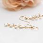 Pearl Drop Dangle Earrings for Women 14K Gold Filled Small Real White Freshwater Cultured Pearl Earrings COMOTO Jewelry