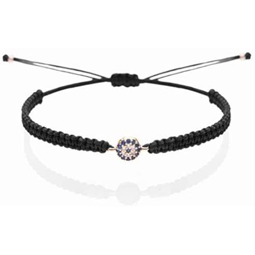 Evil Eye Bracelet I Handmade & Adjustable String I Brings good fortune & Protects against bad luck